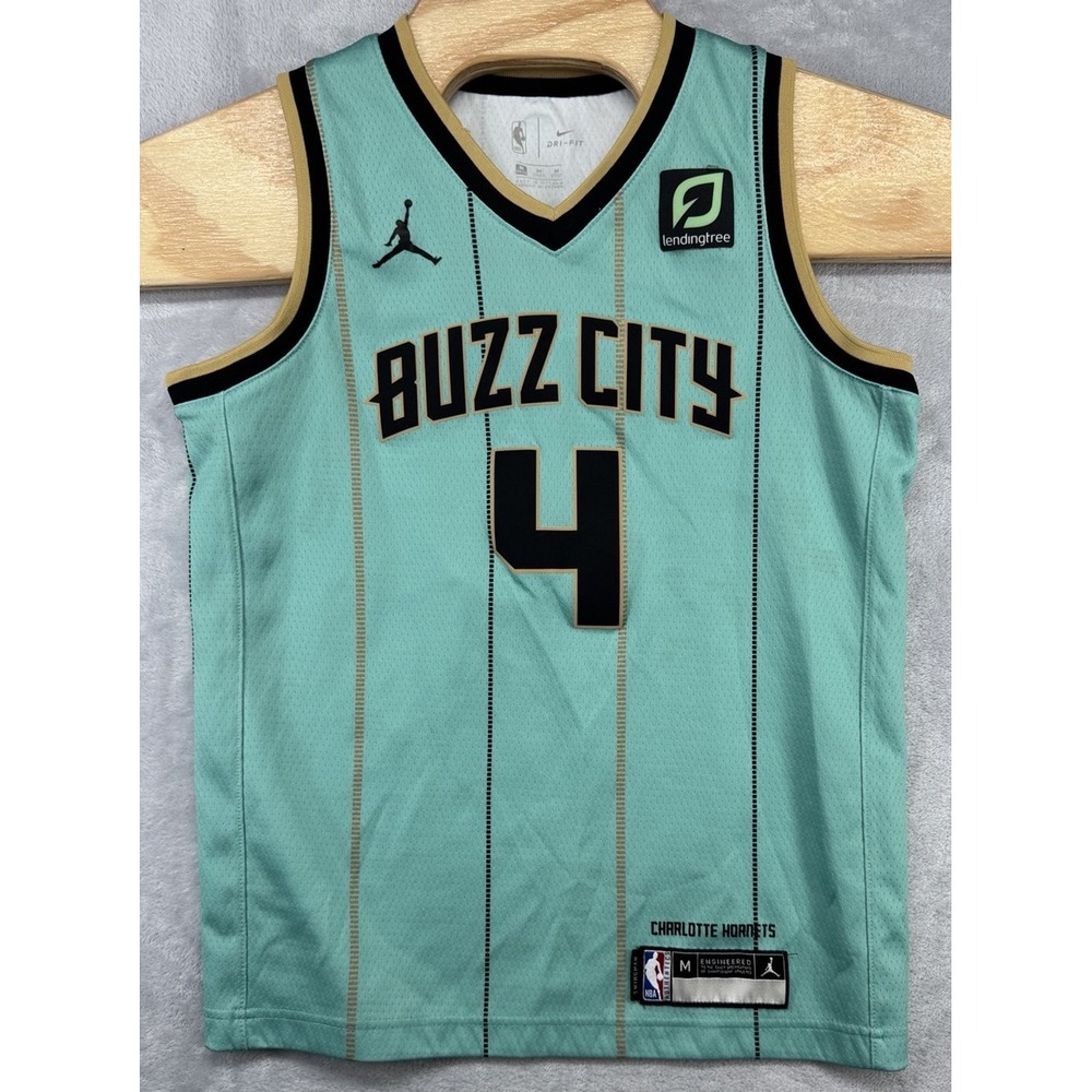 Jordan Brand Hornets #4 Devonte' Graham City Edition Jersey Size Youth Size M